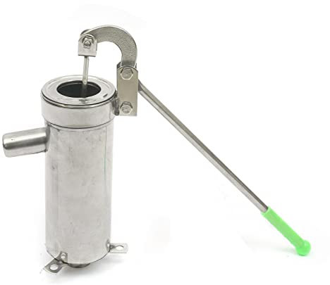 Pompe à essorage manuelle en acier inoxydable - Pompe à rotation manuelle de 32 mm - Pompe de jardin - Pompe à eau pour eau souterraine de 10 m