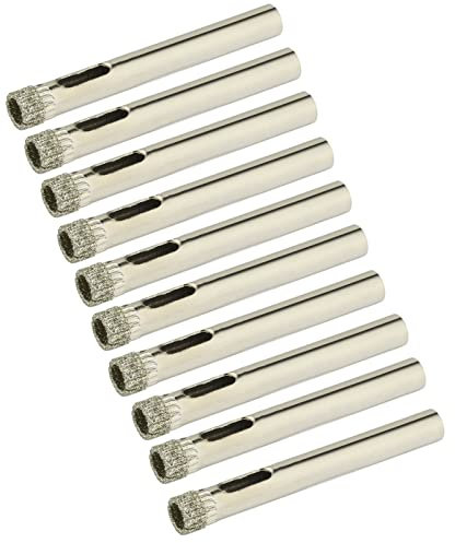 TA-VIGOR 10Pcs 7mm Diamond Drill Bit Hole Saw, Hollow Core Drill Bit Hole Saw, Diamond Coated Carving Drilling Bits for Glass Ceramics Porcelain Tile Stone Granite Marble