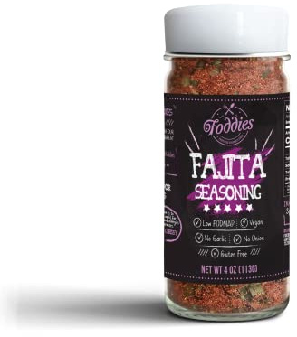 Foddies Fajita Seasoning, Low FODMAP, Gluten Free, No Onion No Garlic, Vegan, Plant Based, IBS Friendly