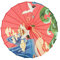 Oshhni de Baile clásico Chino japonés de Seda Sombrilla Parasol Oriental 32 de Papel engrasado para Recitales de Baile, Estilo e