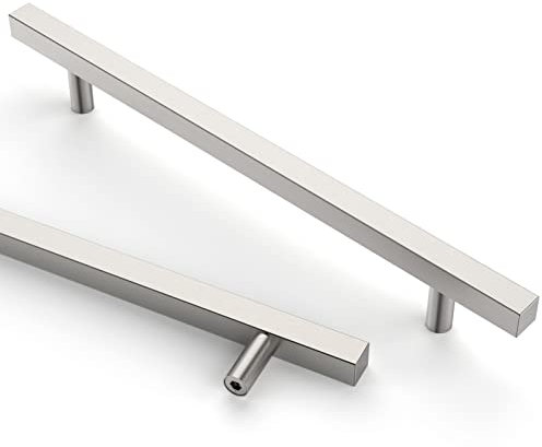 Astrée 10 Pack 192mm Brushed Satin Nickel Kitchen Handles - Stainless Steel Cupboard Handles for Cabinets, Doors, Drawers & Wardrobes