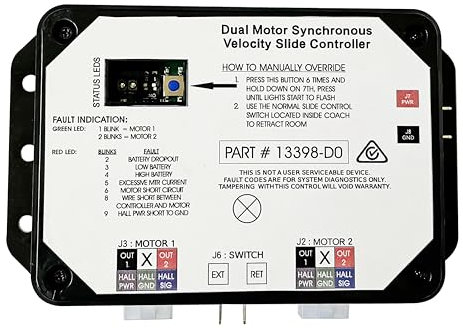 2024 Upgraded 13398-DO Dual Synchronous Velocity Slide Controller, Ersatz für Controller V-Sync II, kompatibel mit Lippert In-Wall Slide-Out auf Wohnmobil, 211852