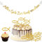 Kommunion Girlande Alles Gute zur Konfirmation Banner, Gold deko konfirmation junge mädchen, Girlande Gold Glitzer Deko Taufe Konfirmation Papiergirlande Dekobanner Hängedeko für Taufe Party
