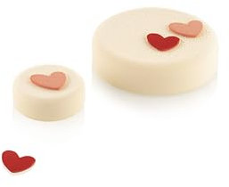 silikomart CHABLON HEART Silikonformen Herzen - Set 2 Formen 30 Vertiefungen 31X31 H 2 MM - Professionelles Zubehör für Küche und Konditorei - Formen für Kuchendekorationen zum Valentinstag
