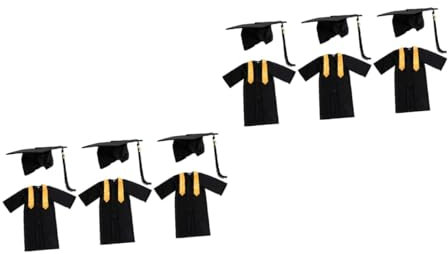 GALPADA 6 Stück 1 Abschlusskleid und Hut Master-Abschlusskleid Männer Hut Bachelor abschluss The ba Mützen für Männer Abendkleider für Frauen formell Abschlusskleid für Männer Quaste Mann
