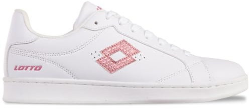 Lotto Baskets Jambo GC pour Femme, Blanc/Rose, Taille 41 UE, Rose Blanche., 41 EU