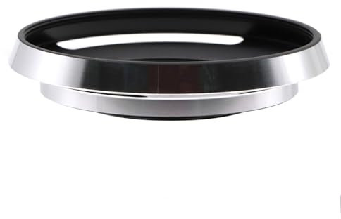 Toileum Parasol de lente hueco de 52 mm, parasol curvado ventilado de 52 mm, parasol de metal de 52 mm para parasol de lente de 52 mm de ancho (plateado)