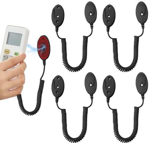 Sporgo 4 soportes magnéticos para mando a distancia con cuerdas de resorte: montaje en pared magnéticos mandos a distancia organizadores soportes con 18 cm de elasticidad cuerdas de resorte
