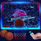 SKERITO Basketballkörbe Indoor Kinder, Basketball Korb im Zimmer für 3 4 5 6 7 8 9 10 Jahre Jungen Mädchen, Mini basketballkorb mit 7 farbigen Lichtern und Timer, 3 Bälle und Anzeigetafel