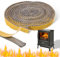 Junta Cristal Chimenea Cinta Aislante Termica Cristal Chimenea Puerta Chimenea 3m x 10mm x 3mm Cinta de Sellado para Hornos Junta Adhesiva Adecuada para Chimeneas Cuadradas y Estufas Rectas