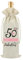 50th Birthday Gift for Women,Reusable Linen Jute Wine Bottle Bag with Drawstring,“50 and Fabulous” Design,Decorative Eco,Friendly Gift Wrap,Perfect Birthday Present for Her or Friend
