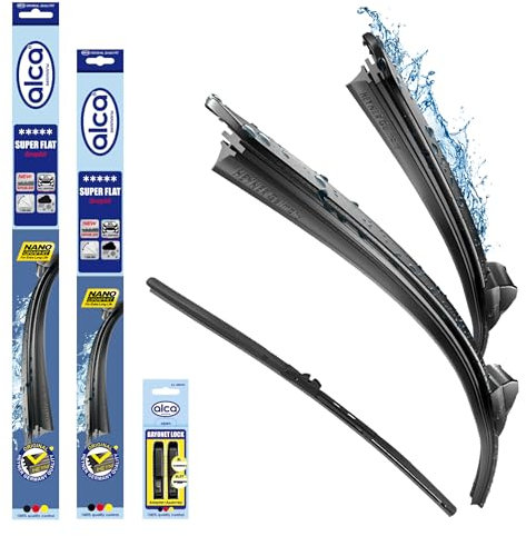 alca® Scheibenwischer mit Heckwischer passend für RENAULT CLIO IV Grandtour (01.2013-08.2021) SUPER FLAT Flachbalkenwischer