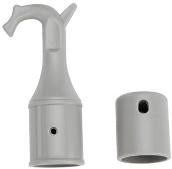 YINETTECH 2 Set Ganci Per Asta Apri Finestra Gancio Per Asta Apri Finestra ID 25 Mm Gancio In ABS Con Base Antiscivolo Adatto Per Finestre Porte Della Soffitta Lucernari Armadi Grigio