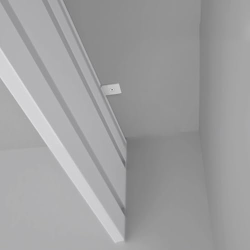 2,1 m lange Gardinenstange für Wohnzimmer Trennwand Verkleidung mit Volant Querbehang verstellbare Gardinenstange Gleitschiene Schienenpaneelstopper