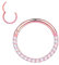 Medinah Piercing de nez en titane 16 G - Segment de charnière universel pour septum, nez, lèvre, oreille - Calibre 1,2 mm - Piercing nostril en or, argent et or rose, 1,2mm | 10mm, Titane, Zircon