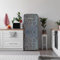 Alwayspon 56x163cm Iron Door Self-Adhesive Vinyl Fridge Wrap, Peel and Stick Fridge Stickers Covers Skins, Removable Refrigerator Mural Decal for Kitchen Home Decor