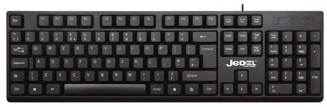 JUSTOP Extra Value Wired Desktop PC Computer Keyboard Slim UK Layout USB Connector