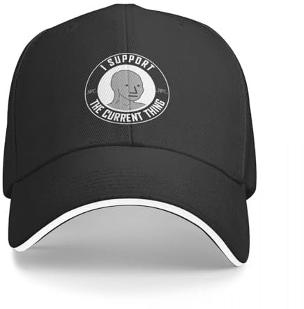CIZIEOE Baseballcap NPC: ICH UNTERSTÜTZE DIE AKTUELLE Sache Snapback Cap lustige Mütze Golf Wear Herren
