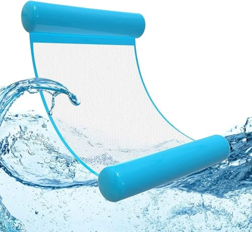 Amaca Galleggiante Mare, Amaca Galleggiante Con Rete, Per Piscina, Per Adulti, Rotondo, Materassino Gonfiabile Con Rete 110x75 Colore Casuale Nuova Versione 2025 Migliorata