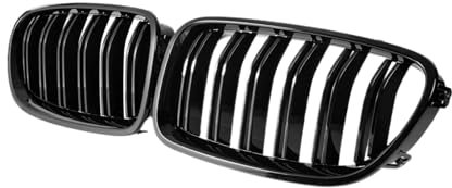 Nierengitter Grill Für 5 Series F10 F11 F18 2010-2017 Glänzend Schwarz Front Niere Doppel Lamellen Grill Grille Dual Line Racing Grills Kühlergrill Vorne