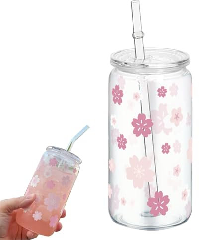 500ml Pink Bow Cups, Bow Plastic Straw Cups with Lids, Flower Girl Cup Smoothie Cup Pink Party Baby Shower, for Milk, Ice Water, Juice, Coffee, Soda,Cocktail,Cold or Hot Drinks (Style 3)