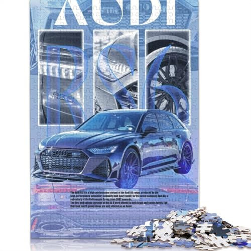 Audi RS6 Avant Car Puzzles 1000 Teile Schwer Puzzle Spielzeug Pädagogisches Spiel Impossible Herausforderung Spielzeug Für Erwachsene Kinder 1000pcs (38x26cm)