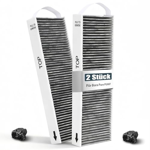 Lot de 2 filtres à charbon actif pour plaque de cuisson Bora Pure PUAKF, filtre à charbon pour plaque de cuisson Bora X Pure/S Pure/PURU ou PUXU avec hotte aspirante