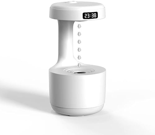 Anti-Schwerkraft-Luftbefeuchter mit Uhr Wassertropfen (weiß)