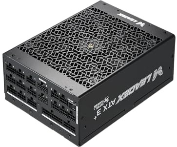 Super Flower Leadex Titanium 1700W ATX 3.1, Cybenetics Titanium, Native 12V-2x6, ECO Fanless & Silent Modulaire, Full Modulaire, Ventilateur à double roulement à billes, Noir, SF-1700F14HT