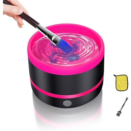 Uxsjakjsd for Acrylic, Gouache Painting Electric Paint Brush Cleaner Rinse Cup with USB Charging, Artist Brush Washing Machine 3 Cleaning Modes Washer B
