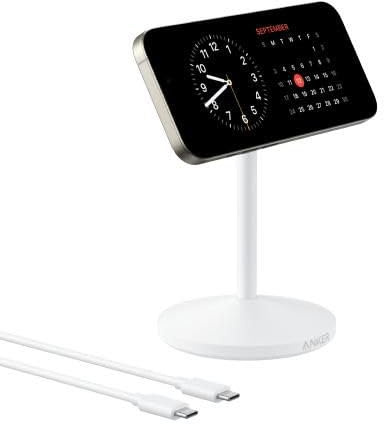 MagGo Wireless Charger Stand 15W klabelloses Ladegerät (Ständer) 360°-Drehmechanismus weiss