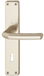 HOPPE Langschild Türdrückergarnitur für den Wohnbereich Aluminium neusilber eloxiert Birmingham 1117/202SP BB - Garnitur