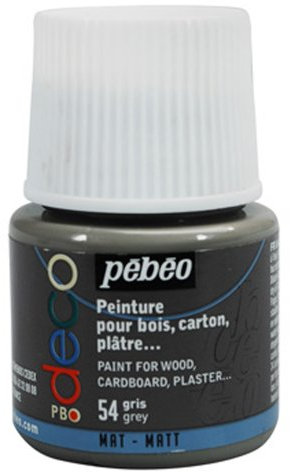 Pébéo 204054 Déco Acrylique Mat 1 Flacon Gris 45 ml