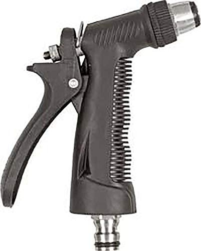 Geka 740XSB Pistolenspritzdüse Stecksystem KS ummantelt mit Anschlussstecker, Schwarz/Silber, 18 x 8 x 13 cm