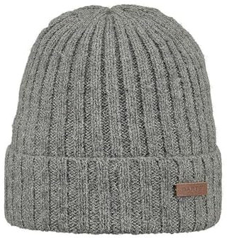 Barts Herren Haakon Turnup Baskenmütze, Grau (Heather Grey 0002), One Size (Herstellergröße: Uni)