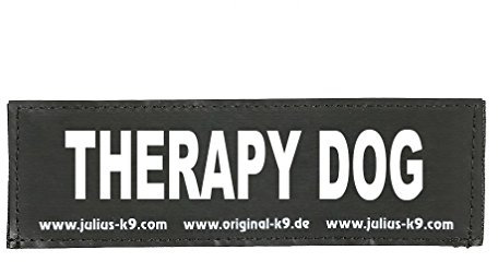Julius-K9 162LR-K-41085 Klettaufschrift, Therapy Dog, klein, schwarz