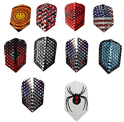 GLD Pkg 10 Assorted Dimples Slim Dart Flight Sets