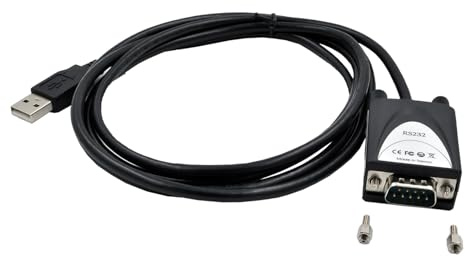 Exsys EX-1311-2 USB 2.0 auf 1x Seriell RS-232 1.8 m Kabel mit 9 Pin Stecker LED Anzeige Schwarz