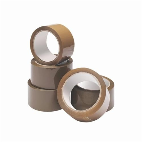5 Star Brown Parcel Tape Low Noise 48mm x 66m (6 Pack) Packing Tape Polypropylene