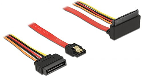 Delock 85515 SATA 15-pin 1 x SATA 22 pin - 1 x SATA 7 pin Mehrfarben SATA-Kabel, 85515