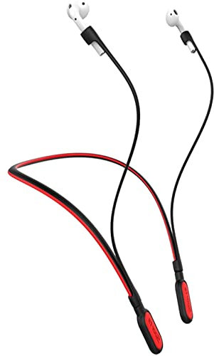 HALLEAST Compatible with Apple airpods Strap,Silicone Anti-Lost Neck Strap Wire Cable Cord Connector Sports Neckband holder, Replacement for Airpods Pro 2,3, Pro, 2 & 1 Wireless Charging, Red