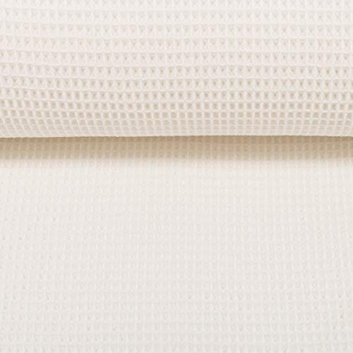 MAGAM-Stoffe Ella Waffel Stoff 100% Baumwollstoff Oeko-Tex Meterware 50cm (02. Natur)