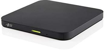 Hitachi-LG GP96 Externes CD/DVD Laufwerk, Portabler Slim Brenner für Smartphone/Tablet/TV, Android-kompatibel, Win 10 & Mac OS kompatibel, USB 2.0 (3.0 kompatibel), 8 x Schreibgeschwindigkeit, Schwarz