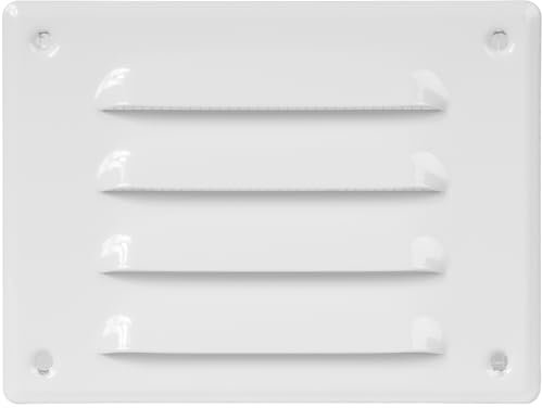 5.5 x 4 Inch / 140 x 105 mm White Air Vent Cover - Quality Steel Return Air Grilles - for Ceiling and Sidewall - HVAC - with Insect Protection Screen (5.51''x4.13'' Inch, White)