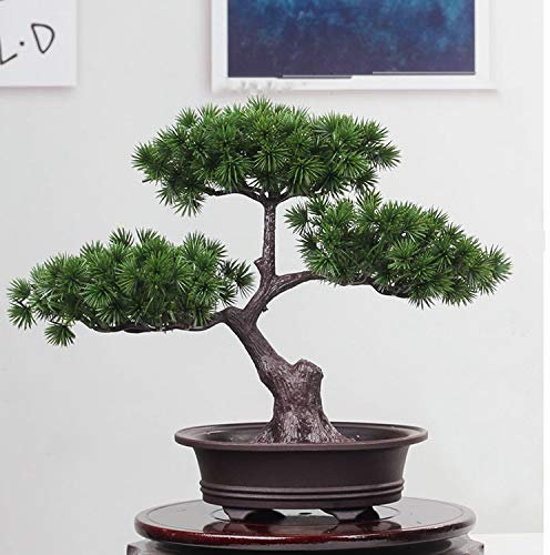 Verve Jelly Árbol bonsái Artificial, decoración de Plantas Falsas, Plantas Artificiales en Maceta para decoración del hogar, Planta de Pino sintético para decoración, exhibición de Escritorio