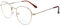 Praktische Metall-Lesebrille / -hilfe mit Blaulichtfilter LOKI in angesagter Pantoform in Gold + 1,50 dpt