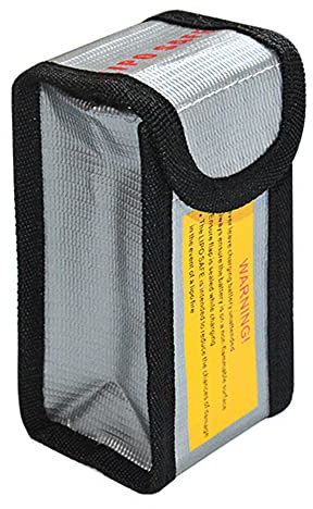Tiardey Silver Fireproof ExplosionProof Battery Bag Safe Sleeve Guard Pouch Sack Charge Protection