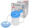 Independence 2-Round Handle Plastic Mug with 2 Style Lids, Lightweight Drinking Cup with Easy-to-Grasp Handles for Hot and Cold Beverages, Spill-Resistant Adult Sippy Cup Dishwasher and Microwave Safe