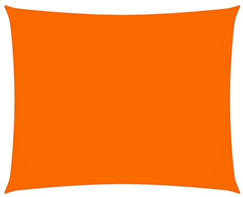 SKM Voile de Parasol Tissu Oxford rectangulaire 3,5x4,5 m Orange
