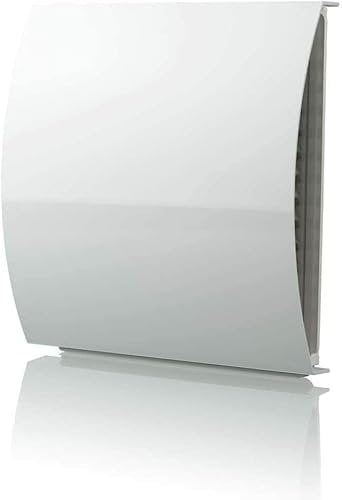 VENTS White 100 mm Modern Cooker Hood External Baffle Vent for Wall Wind Noise Reduction 4 inch Sound Adsorbing Ducting Cover for Extractor Tumble Dryer Grill MVHR MEV